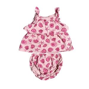 Carter’s Baby Girl Pink Seashell Outfit Size 3-6 Months